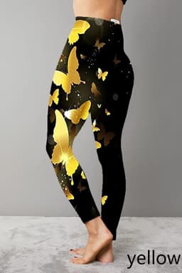 Big Size 5XL Seamless Leggings Women Fashion Butterfly Print Yoga Pants High Waist Legging Push Up Sport Energy Workout Leggins
