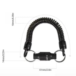 Fly Fishing Retractor Fishing Net Holder Fishing Retractor Net Release Keeper With Carabiner Alloy Magnet Clip Holder Fly