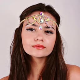 Stonefans Water Drop Pendant Forehead Chain Indian Design for Girls Headpiece Wedding Accessories Bride Decoration Party Jewelry