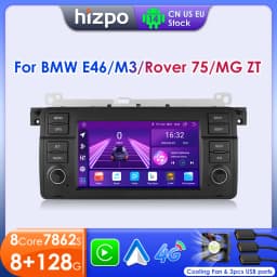 Hizpo 7" AI Voice Autoradio For BMW E46 M3 318/320/325/330/335 Android Auto Radio Carplay 4G DSP Car Multimedia GPS 2din Stereo