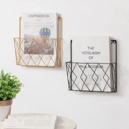 Wall Newspaper Magazine Racks Nordic Metal Iron Wall Hanging Holder Book Shelf Storage Organizer DIY Home Storage Decoration