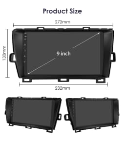 Hizpo 8G+128G Android 13 For Toyota Prius 3 2009 - 2015 Car Radio Multimedia Video Player GPS Navi Stereo Carplay Auto Stereo BT
