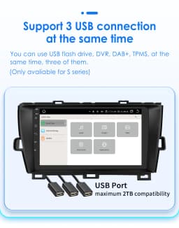 Hizpo 8G+128G Android 13 For Toyota Prius 3 2009 - 2015 Car Radio Multimedia Video Player GPS Navi Stereo Carplay Auto Stereo BT