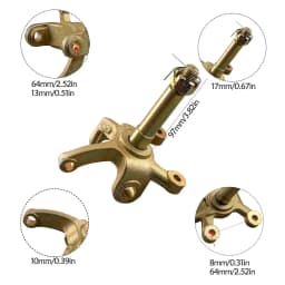 Front Steering Spindle 4 Stud Hub Brake Caliper Cylinder Kit ATV Quad Go Kart 110cc 125cc