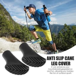 Hiking Stick Rubber Feet Outdoor Climbing Sticks Rubber Feet Lightweight Walking Sticks Tips Accessories Fits Most Standard