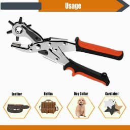 Leather Belt Hole Punch Plier Eyelet Puncher Revolve Sewing Machine Bag Setter Tool Watchband Strap Household Leathercraft