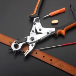 Leather Belt Hole Punch Plier Eyelet Puncher Revolve Sewing Machine Bag Setter Tool Watchband Strap Household Leathercraft