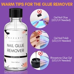 Makartt Nail Glue & Remover Kit – Super Strong Adhesive for Press-On Nails with 10ml or 50ml Glue Debonder, Easy Removal