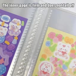 Stickers Storage Book Reusable Stickers Organizer Album Reusable Frosted Organizer Book For Exhibition School And Home