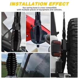 UTV Whip Lights Spring LED Mounting Base Compatible With Polaris RZR XP For Can-Am Maverick X3 For ATV Boat Offroad