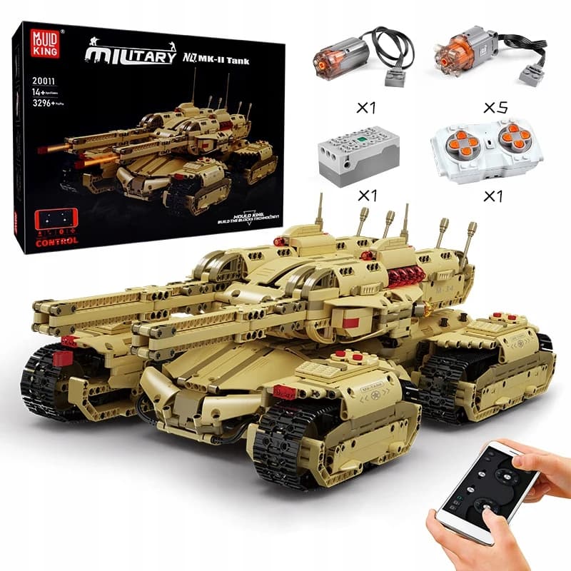 MOULD KING 20011 Technical Car Toys The MOC-59688 APP&RC Motorized Mammoth Tank Model Building Blocks Bricks Kids Christmas Gift