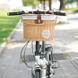 Wicker Bicycle Basket Handlebar Basket For Bicycle Storage Front Basket With Liner Beach Cruiser Basket With Cover And Leather
