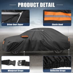 UXCELL Car Cover for Toyota Camry 2007-2022 210D-PU Oxford Outdoor Full Car Cover All Weather Waterproof Protection