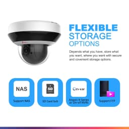 Anpviz 4MP PoE PTZ CCTV IP Dome Camera 4X Optical Zoom 2560x1440@30fps Security Camera Perimeter Protection Built-in Audio Alarm