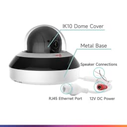 Anpviz 4MP PoE PTZ CCTV IP Dome Camera 4X Optical Zoom 2560x1440@30fps Security Camera Perimeter Protection Built-in Audio Alarm