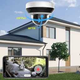 Anpviz 4MP PoE PTZ CCTV IP Dome Camera 4X Optical Zoom 2560x1440@30fps Security Camera Perimeter Protection Built-in Audio Alarm