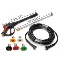 3000PSI Electric Cordless High Pressure Cleaner Spray Gun Wand Lance Nozzle Tips Hose Kit Cleaning Machine