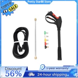3000PSI Electric Cordless High Pressure Cleaner Spray Gun Wand Lance Nozzle Tips Hose Kit Cleaning Machine