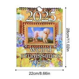 2025 Dog Calendar Monthly Mystique Medieval Dogs Wall Calendar Fun Wall Dog Planning Calendar For Classroom Dormitory Apartment