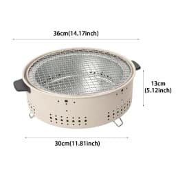 Round Charcoal Stove Portable Barbecue Grill Pan Barbecue Grill Home Barbecue Outdoor Camping Charcoal BBQ Stove Grills Mesh