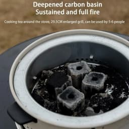 Round Charcoal Stove Portable Barbecue Grill Pan Barbecue Grill Home Barbecue Outdoor Camping Charcoal BBQ Stove Grills Mesh