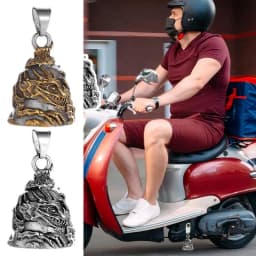 Motorcycle Good Luck Bell Skull Motorcycle Lucky Bell Novelty Dangling Dragon Bell Riding Accessories For Cycling Cars Keys