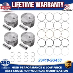 Carbole 2.0L Turbo Engine Piston & Ring Set For Hyundai Sonata Santa Fe Sport Kia Optima