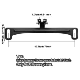 Rear Camera License Plate Mount Rearview Camera License Plate Bracket Waterproof Rear Reverse License Plate Camera Mount Kit For