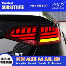 AKD Tail Lamp for Audi A4 B8 LED Tail Light 2009-2012 A4L Rear Fog Brake Turn Signal Automotive Accessories