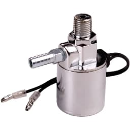 FARBIN Air Horn Solenoid Valve 1/4" NPT 12V/24V Electric Air Valve for Train Air Horn Chrome Plated Chrome Plated Metal Housing