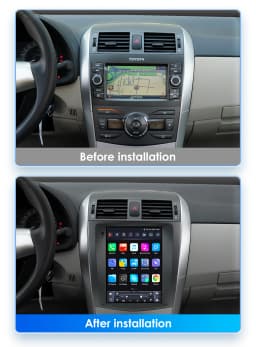 Hizpo 9.7" Android 13 Car Stereo Radio For Toyota Corolla E140/150 2006-2013 Multimedia Player 2 Din GPS Carplay Speakers Wifi