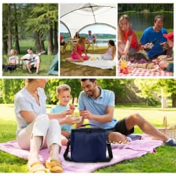 1pc Camping picnic bag 600D Oxford cloth insulation bag crossbody cold and hot lunch bag camping insulation moisturizing bag