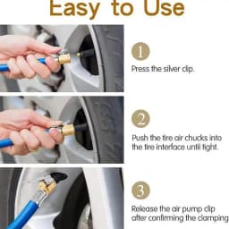 Inflatable Pump For Car Tire Air Chuck Inflator Pump Valve Connector Clip-on Adapter Copper Auto Wheel Valve Inflatable Pump