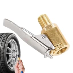 Inflatable Pump For Car Tire Air Chuck Inflator Pump Valve Connector Clip-on Adapter Copper Auto Wheel Valve Inflatable Pump