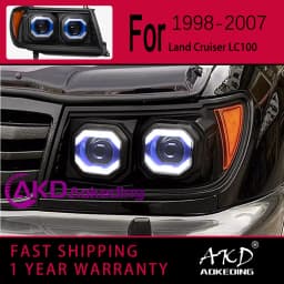 Car Lights for Toyota Land Cruiser LC100 LED Headlight 1998-2007 LC100 Head Lamp Drl Projector Lens Automotive Accessories