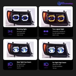Car Lights for Toyota Land Cruiser LC100 LED Headlight 1998-2007 LC100 Head Lamp Drl Projector Lens Automotive Accessories