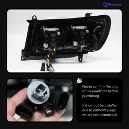 Car Lights for Toyota Land Cruiser LC100 LED Headlight 1998-2007 LC100 Head Lamp Drl Projector Lens Automotive Accessories