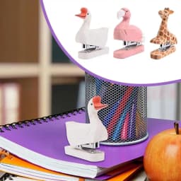Small Travel Stapler Animal Shape Small Wood Kids Desk Stapler Decorative Creative Desktop Ornaments Stapler For Files