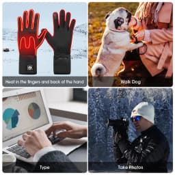 Savior Heat Electric Heated Glove Liners for Men Women Rechargeable Battery Heating Riding Ski Snowboarding Cycling Thin Gloves