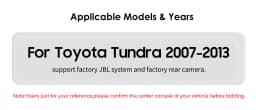 4G LTE Octa Core Android 14 Car Multimedia Player GPS Navigation Support Carplay for Toyota Tundra 2007-2013 Sequoia 2008-2017
