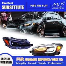AKD Head Lamp for Subaru Impreza LED Headlight 2015-2020 Headlights WRX STI DRL Turn Signal High Beam Angel Eye Projector Lens