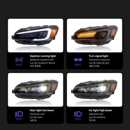 AKD Head Lamp for Subaru Impreza LED Headlight 2015-2020 Headlights WRX STI DRL Turn Signal High Beam Angel Eye Projector Lens