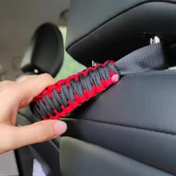 Rear Seat Grab Handle Non-Slip Woven Grab Handles Automotive Grab Bar Rear Seat Paracord Handles For Off-Road Vehicles Doorless
