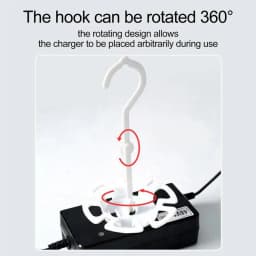 Scooter Charging Hook 360 Degrees Rotating Charging Cable Organizers Electric Vehicle Charger Holder Scooter Charging Device