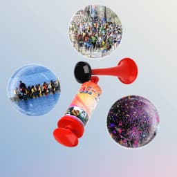 FARBIN Air horns Marine and Sports Pump Air Horn, Loud Sound Handheld Signal Boat Horn, Personal Safety Horn Camping,