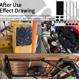 Fan Mounting Kit Electric Radiator Fan Ties Straps Mounting Kit Fan Push Through Radiator Tie Strap for Electric Cooling Fan and