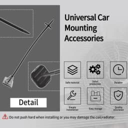 Fan Mounting Kit Electric Radiator Fan Ties Straps Mounting Kit Fan Push Through Radiator Tie Strap for Electric Cooling Fan and
