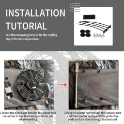 Fan Mounting Kit Electric Radiator Fan Ties Straps Mounting Kit Fan Push Through Radiator Tie Strap for Electric Cooling Fan and