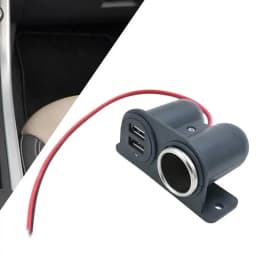 2-Socket Car Adapter Double USB Pd Fast Car Charger Double USB 3.1a/3100ma Car Charger For Smart Phone Gps Dash Cam