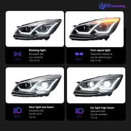 AKD Head Lamp for Ford Kuga Escape LED Headlight 2013-2016 Headlights Kuga Escape DRL Turn Signal High Beam Angel Eye Projector